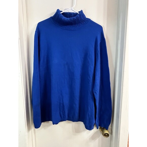 Talbots Sweaters - Talbots Blue Knit Turtleneck Pullover Sweater Women's Size 3X XXXL